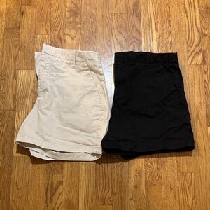 Banana Republic Women's Shorts in Black and Cream